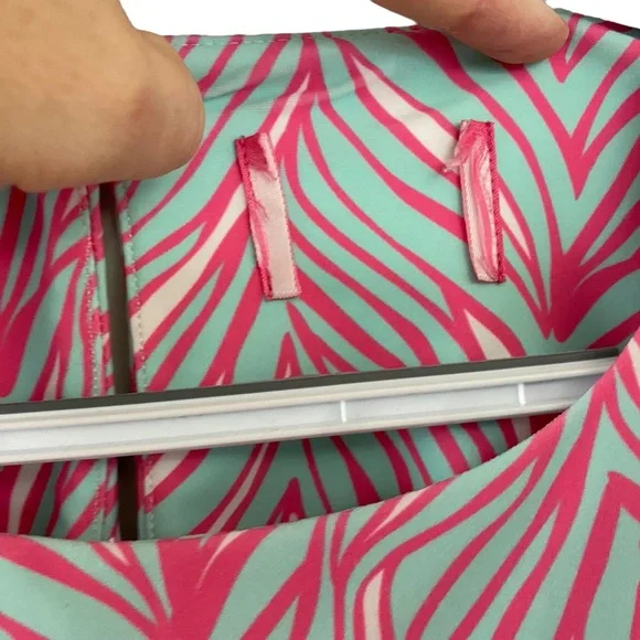Lilly Pulitzer sleeveless pink and teal dress size medium - Picture 4 of 7